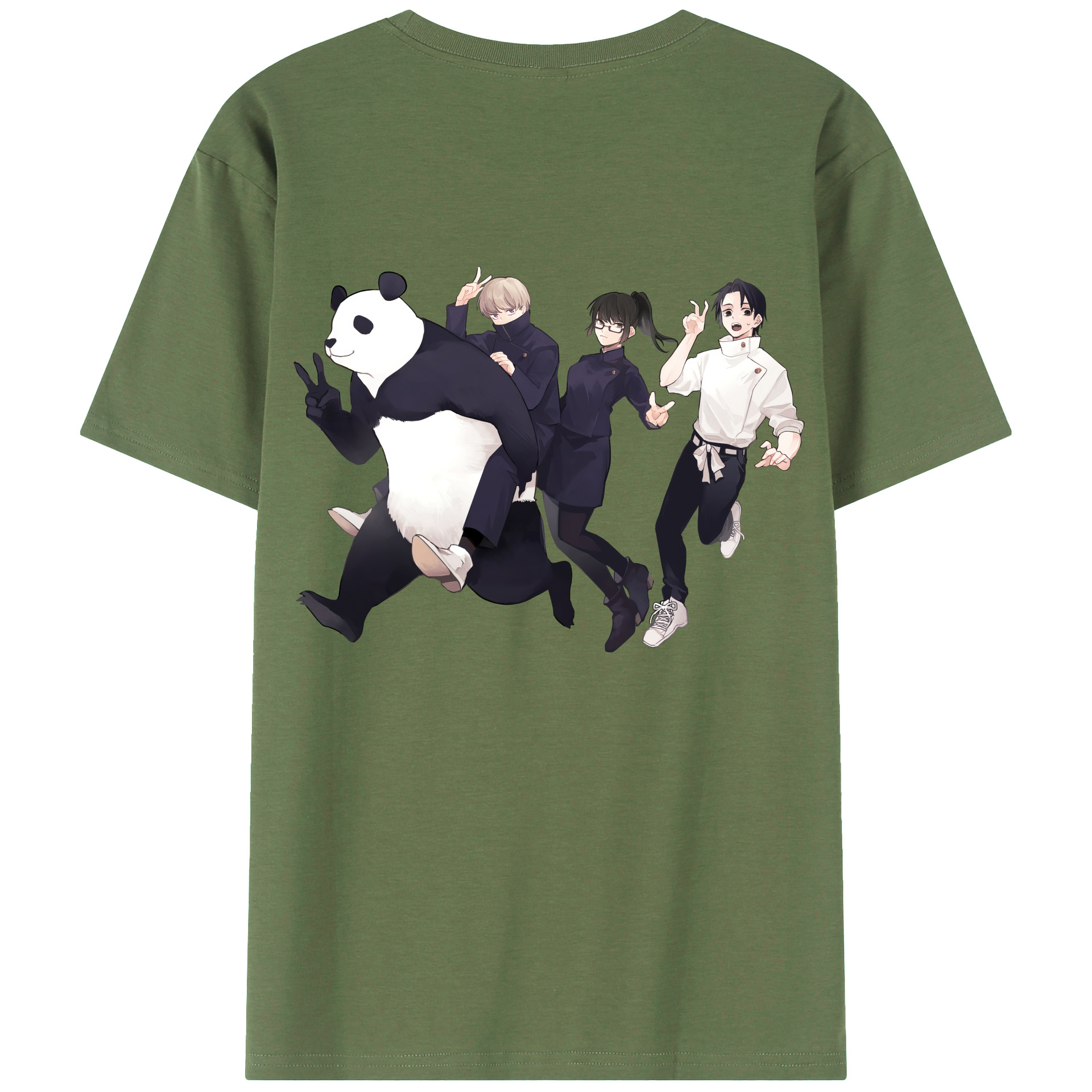 （画像用） 呪術廻戦 Jujutsu Kaisen 綿100％ メンズ半袖Tシャツ（バックプリント） 通気性